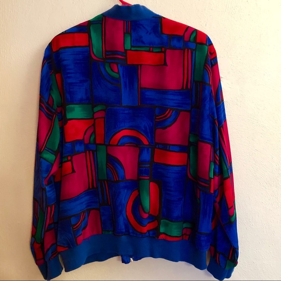 SOLD Vintage 1980s Bright Jacket Color Block - Picture 3 of 5
